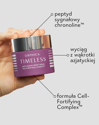 Hydratační krém na noc Timeless vhodný na vrásky s pupečníkem asijským Orphica  - 3