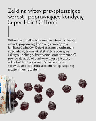 Želé pro urychlení růstu a zlepšení stavu vlasů Super Hair Oh!Tomi 60 ks - 3